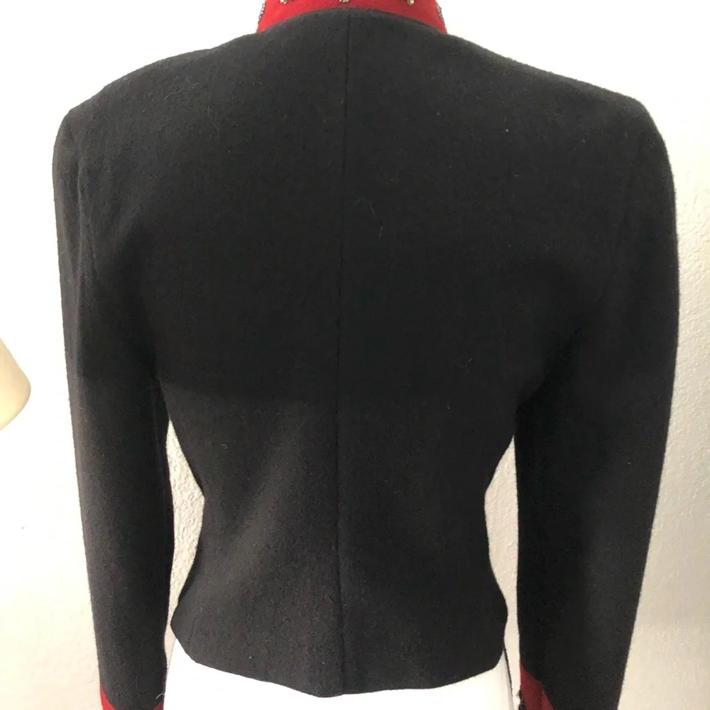 Vintage Western Jacket Wool Tailored Hand Beaded Standout Double D Ranch - Picture 9 of 11